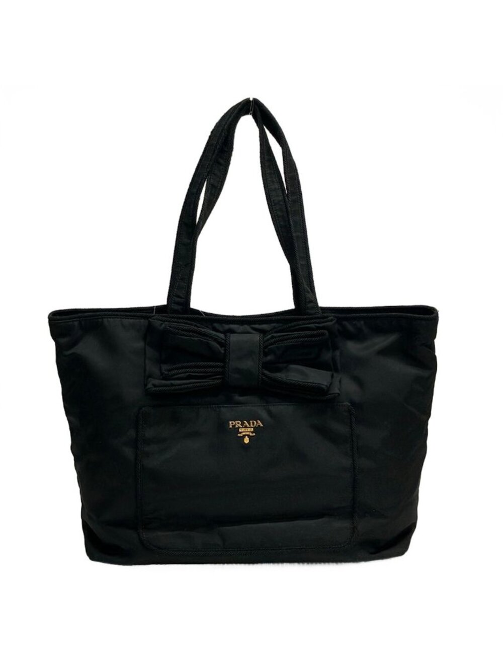 Prada Tote Bag Black Ribbon